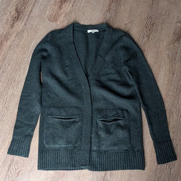 Deep Green Madewell V-Neck Long Cardigan Grandpa Professor Style XS - Picture 7 of 7